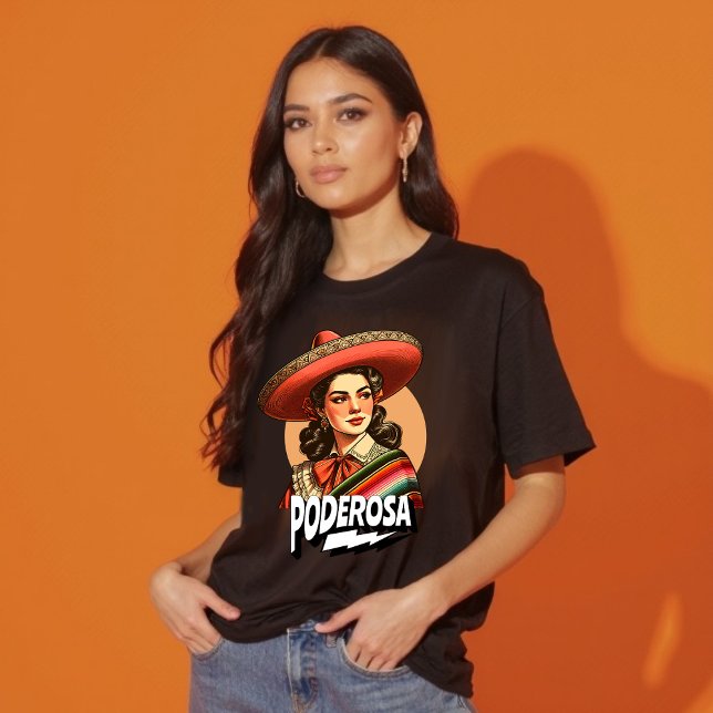 T-shirt Patrimoine hispanique vintage Poderosa Latina Powe (Vintage Poderosa Latina Power Hispanic Heritage T-Shirt)