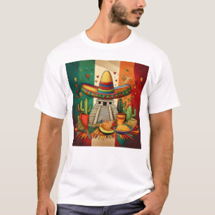 T-shirt Patrimoine mexicain et oeuvres d'art Fiesta