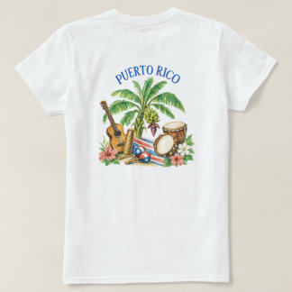 T-shirt Patrimoine Musical de Porto Rico Croquis Vintage