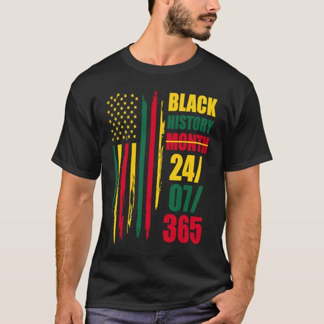 T-shirt Patrimoine noir Mois de l'histoire des Noirs 24 7  (Devant)