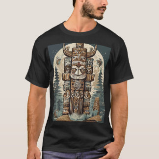T-shirt Patrimoine Spirituel : Totem Amérindien Polonais D