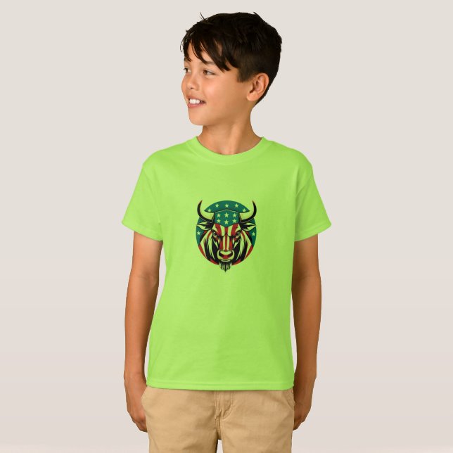 T-shirt Patriot Bull Power (Devant entier)