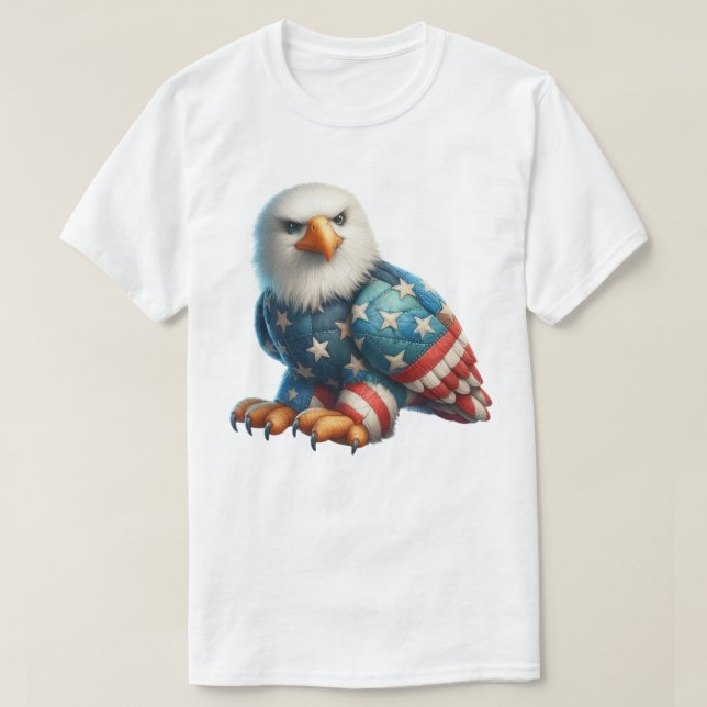 T-shirt Patriot Patchwork Art (Design devant)