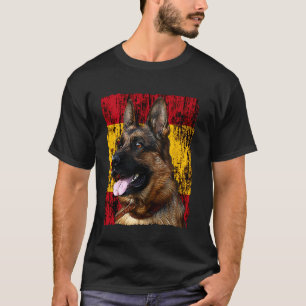T-shirt Patriote Allemand Shepherd Drapeau Espagne - En dé