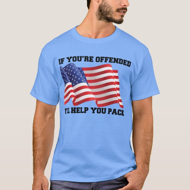 T-shirt patriote américain (Devant)