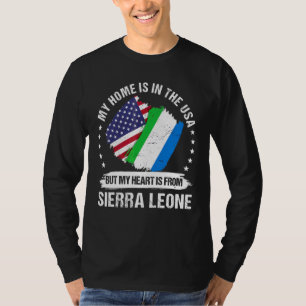 T-shirt Patriote Américain Drapeau de la Sierra Leone Raci