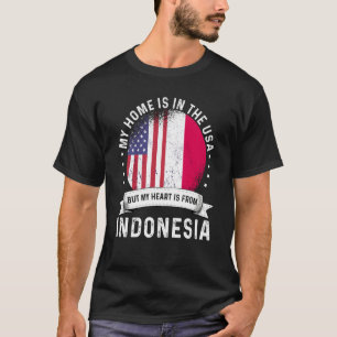 T-shirt Patriote Américain Indonésien Fier de Grandir à la