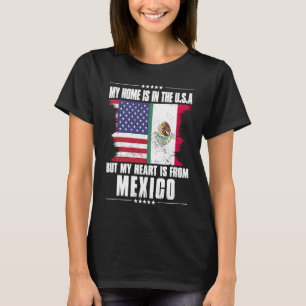 T-shirt Patriote Américain Mexicain Fier de Grandir à la M