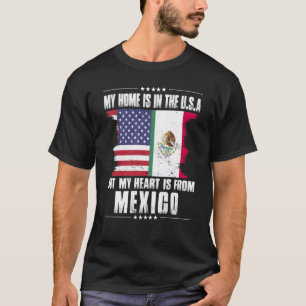 T-shirt Patriote Américain Mexicain Fier De Grandir à la M