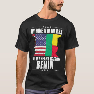 T-shirt Patriote Beninese American Patriot Gros Fier Accue
