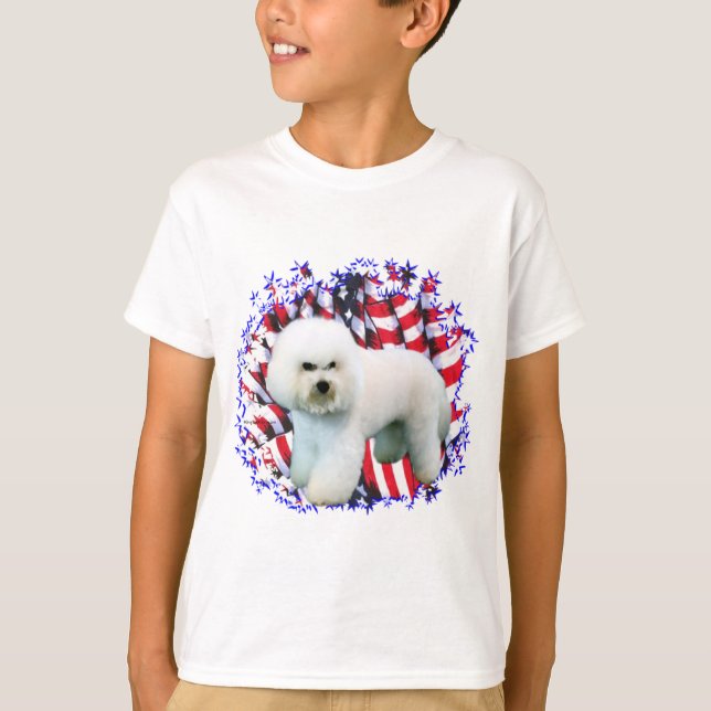 T-shirt Patriote de Bichon Frise (Devant)