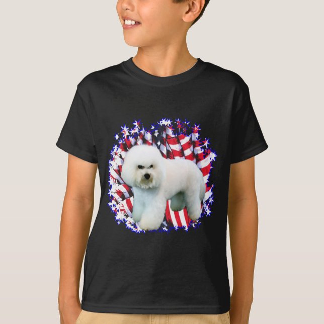 T-shirt Patriote de Bichon Frise (Devant)