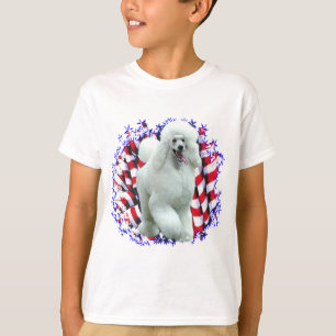 T-shirt Patriote de caniche (wht)