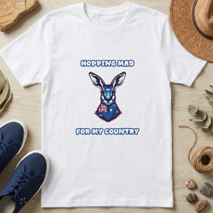 T-shirt Patriote kangourou fou d'esprit australien