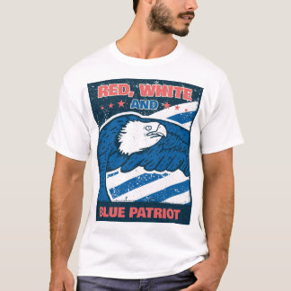 T-shirt Patriote rouge, blanc et bleu
