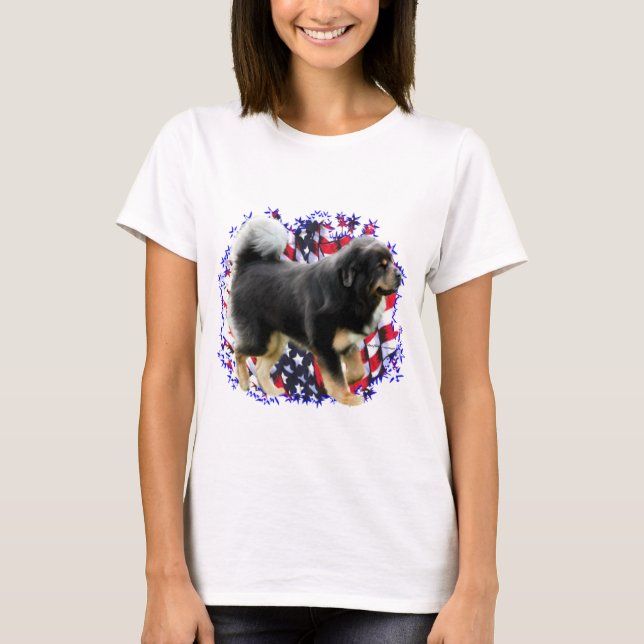 T-shirt Patriote tibétain mastiff (Devant)