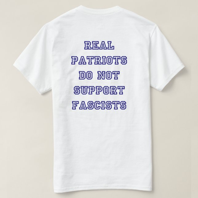 T-shirt Patriotes patriotes anti-fascisme bleu (Design dos)