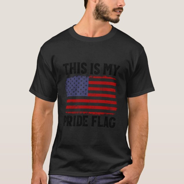 T-shirt Patriotic 4Th Of July American Flag This Is My Pri (Devant)