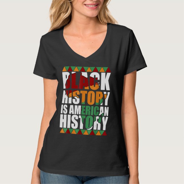 T-shirt Patriotic African American Black History Is Americ (Devant)