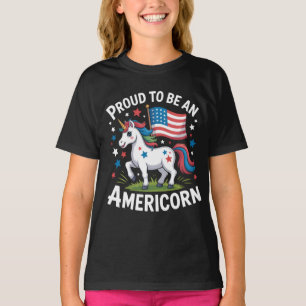 T-shirt Patriotic Americorn Unicorn 4 juillet Patriotic