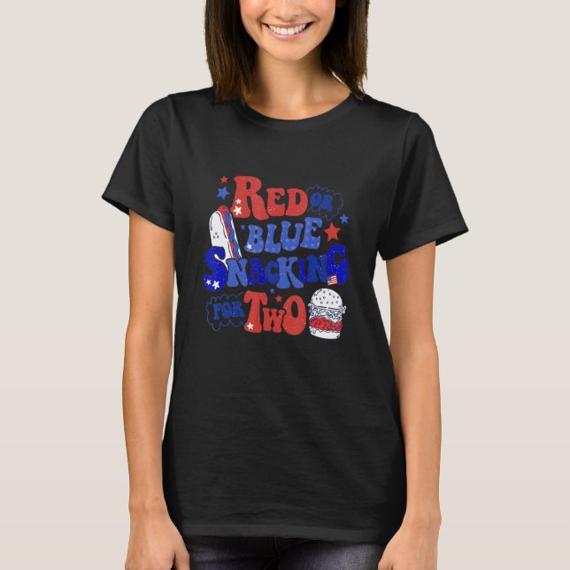 T-shirt Patriotic And Pregnant Baby Reveal 4th Of July Pre (Devant)