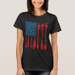 T-shirt Patriotic Bow Hunting Usa American Flag Arrows T