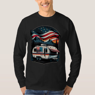 T-shirt Patriotic Camping And Caravan Adventure USA
