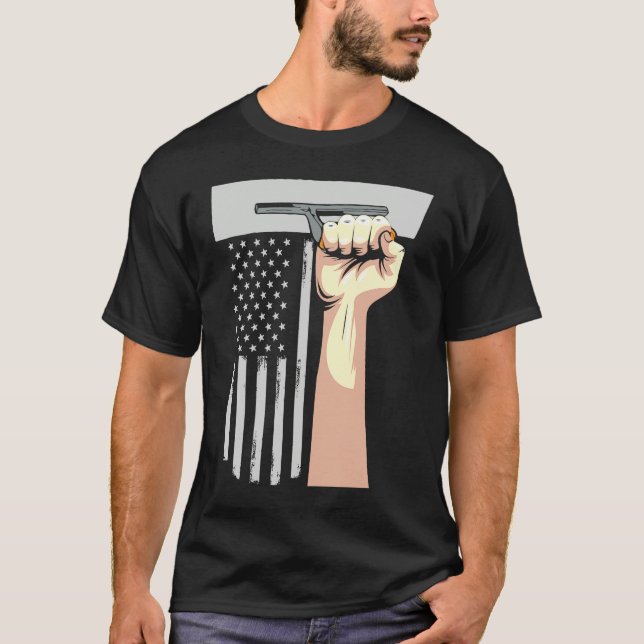 T-shirt Patriotic Concrete Finisher Construction Worker US (Devant)