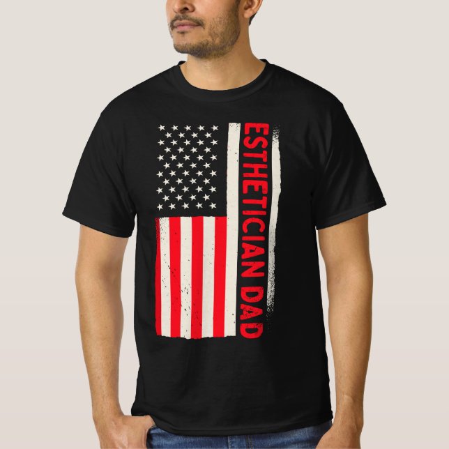 T-shirt Patriotic Cosmetics Makeup Cosmetologist Esthetici (Devant)