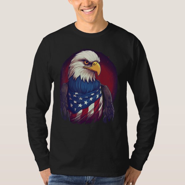 T-shirt Patriotic Eagle 4th Of July_3 (Devant)