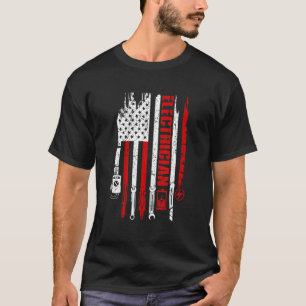 T-shirt Patriotic Electriciens American Humour Lineman