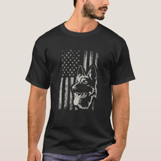 T-shirt Patriotic German-Shepherd AMERICAN FLAG Dog Lover