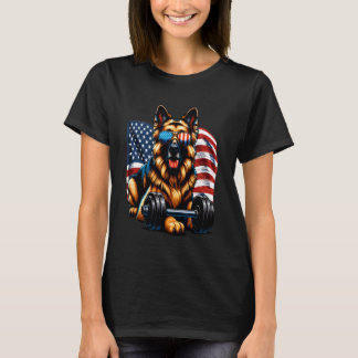 T-shirt Patriotic German Shepherd Dog Bodybuilding Bodybui