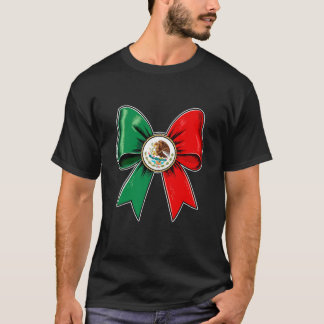 T-shirt Patriotic Mexican Heritage Coquette Bow Mexico Pri