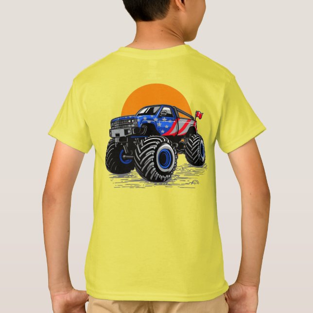 T-shirt Patriotic Off Road Monster Truck Adventure (Dos)