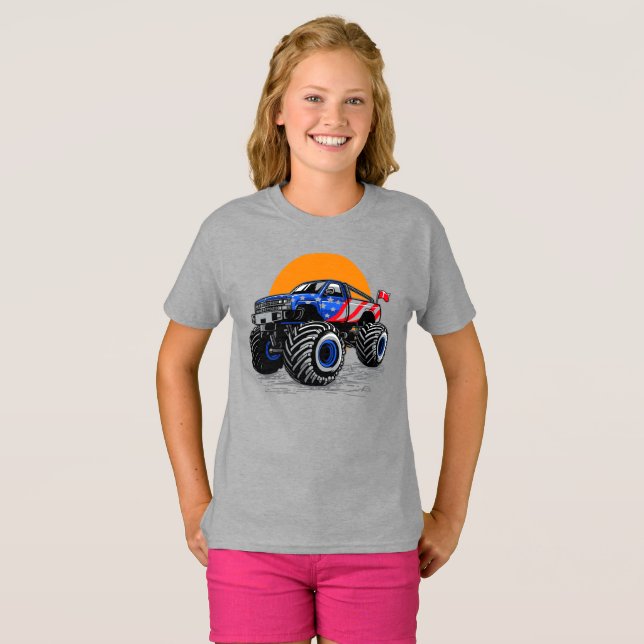 T-shirt Patriotic Off Road Monster Truck Adventure (Devant entier)