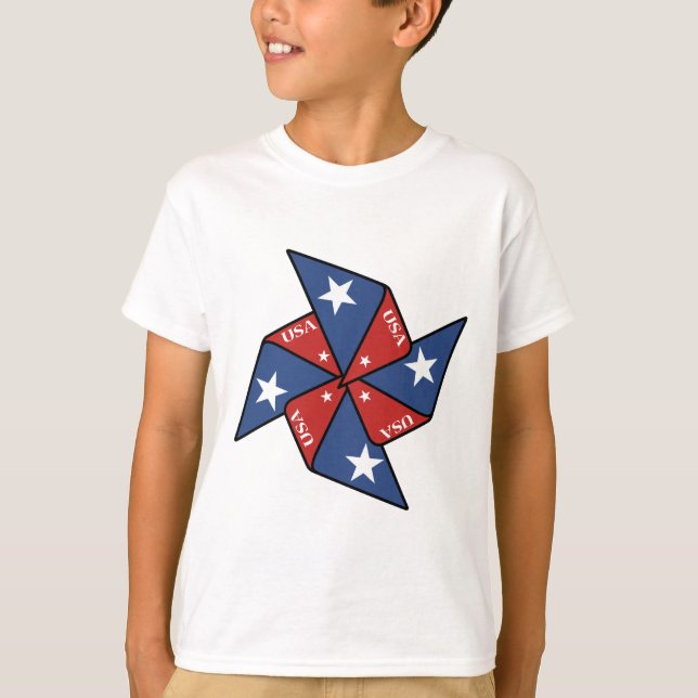 T-shirt Patriotic pinwheel (Devant)