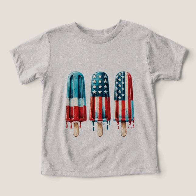 T-shirt Patriotic Popsicles (Design Recto)