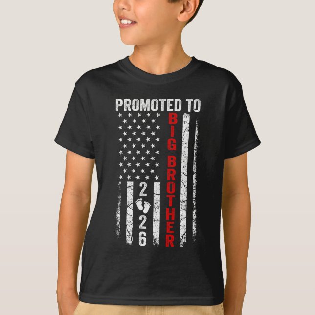 T-shirt Patriotic Promoted To Big Brother 2026 First Time  (Devant)