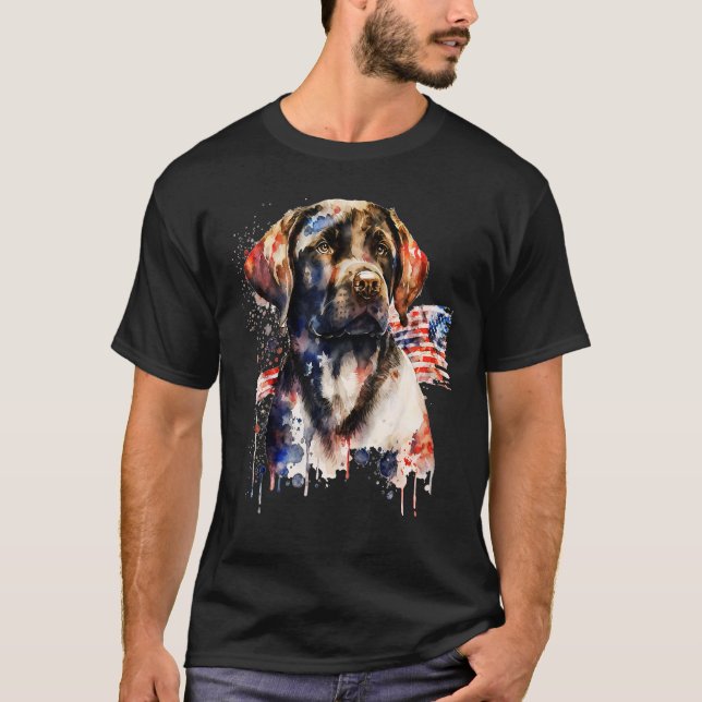 T-shirt Patriotic Puppy 4th of July USA Independence Day 1 (Devant)