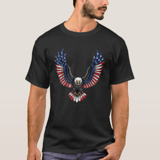 T-shirt Patriotic Red White Blue Bald Eagle 4th of July