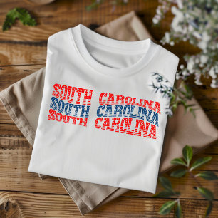 T-shirt Patriotic South Carolina Red & Blue Boho