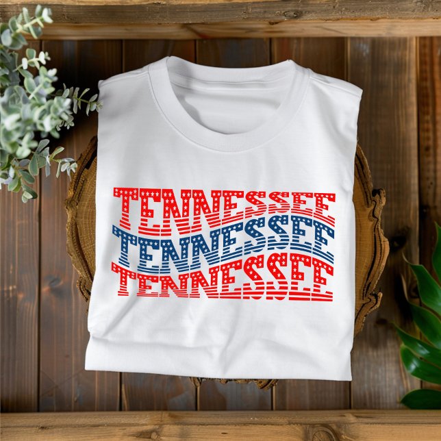 T-shirt Patriotic Tennessee Red and Blue Boho (Créateur téléchargé)