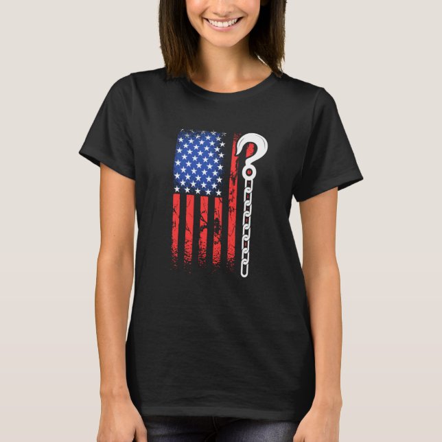 T-shirt Patriotic Tow Truck Driver American Flag Yellow To (Devant)
