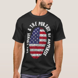 T-shirt Patriotic USA DNA Life Liberty & Pursuit of Happin