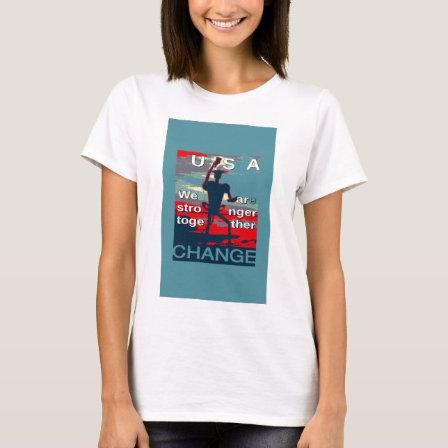 T-shirt Patriotic USA Hope Graphisme Art Design (Devant)