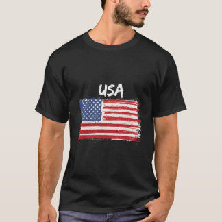 T-shirt Patriotic Usa With American Flag Of The United Sta