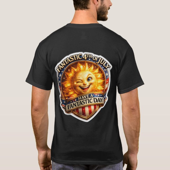 T-shirt Patriotic winking son fourth of July celebration b (Dos)