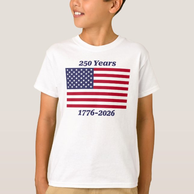 T-shirt Patriotique 250 ans 1776-2026 (Devant)