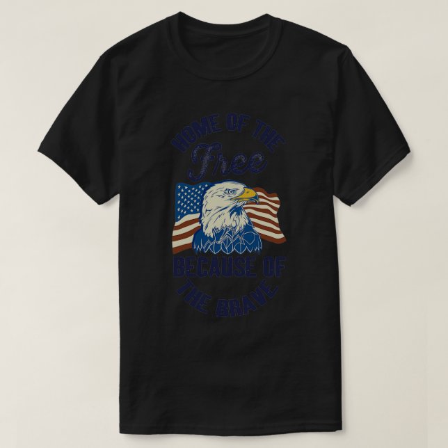 T-shirt patriotique 4 juillet américain (Design devant)